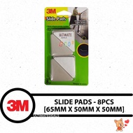 3M Slide Pads (Triangular) 8 pieces per card. Size:  65mm X 50mm X 50mm