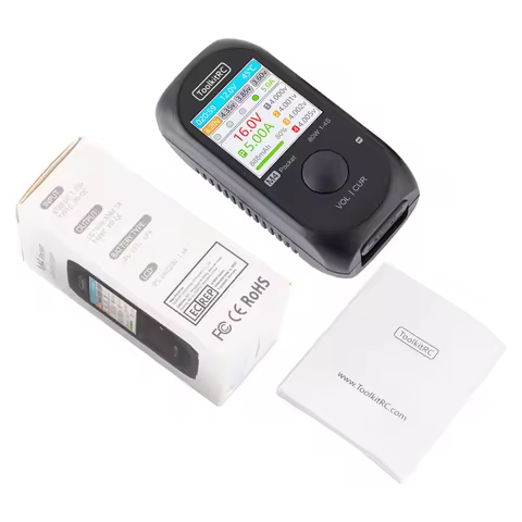 ToolkitRC M4 DC 5A 80W Quick Charger QC PD AFC FCP USB-C Protocol For 1-4S LiPo LiHv LiFe Battery