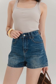chuuchop(XS-4XL) Bonnie Shorts Jeans กางเกงยีนส์ขาสั้น สีพื้น ป้ายแดง(C9400)