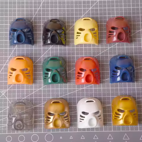 Kennie DIY MOC Customized Accessories Building Blocks Part NO.32505 Tahu Bionicle Facepiece Hau Star