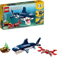 เลโก้ LEGO Creator 3in1 Deep Sea Creatures 31088 Make a Shark Squid Angler Fish and Crab with this Sea Animal Toy Building Kit (230 Pieces)