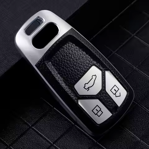 Leather TPU Car Remote Key Cover Case Shell for Audi A4 B9 A5 A6L A6 S4 S5 S7 8W Q7 4M Q5 TT TTS RS 