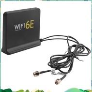 Portable 2.4G/5G/6G WiFi 6E Antenna with Cable Indoor Wireless Antenna with Magnetic Bottom for Netw