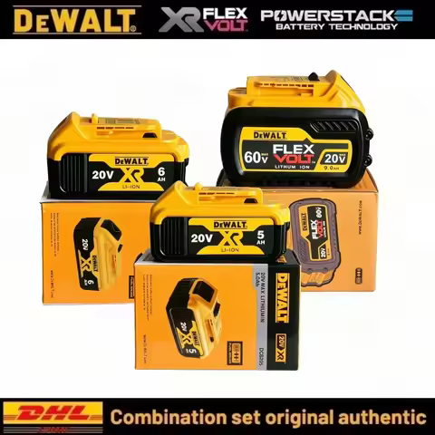 Original Dewalt 60V/20V Battery, 5AH 6AH 9AH Battery, DeWalt DCF DCD DCG DCS DWE Series Power Tools 