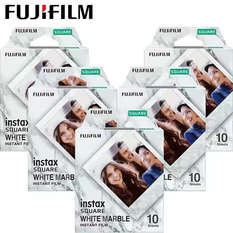 10-50 Sheets Fujifilm Instax Square White Marble Frame Film Photo Paper For SQ1 SQ10 SQ6 SQ20 Instan