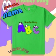 Children's T-shirts aged 5 years Phonic song ABC alphabet free name