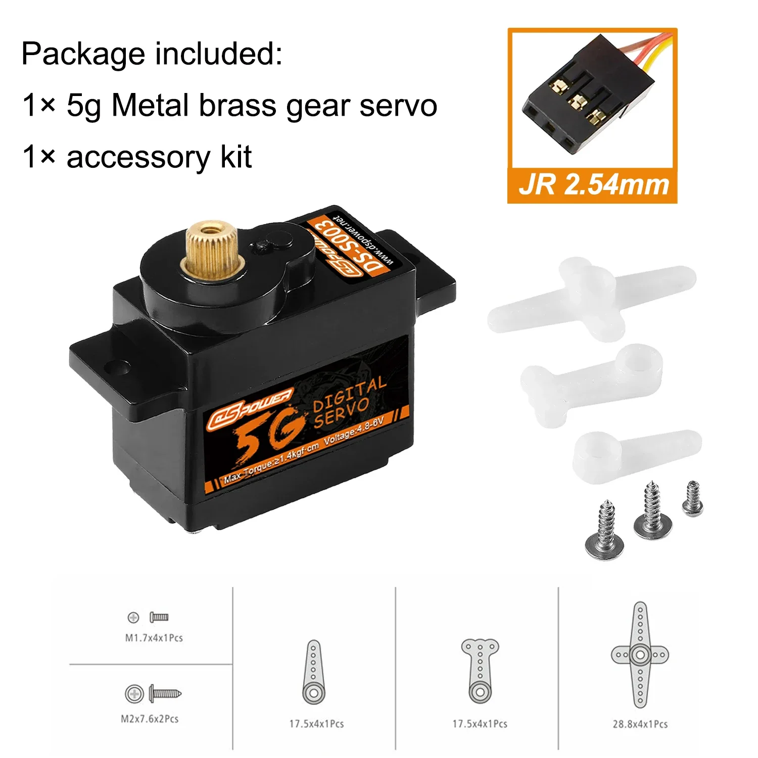 DSPOWER 5g Metal Gear Mini Servo Micro Digital Servos for 1/28 RC Car Airplane Fixed-Wing WLtoys K96