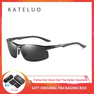 【พร้อมกล่อง】Kateluo 2173 Aluminium Mens Sunglasses UV400โพลาไรซ์ HD