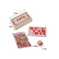 Russian Lotto Bingo Game Fun 48 Bingo Number Cards Vintage Wooden Bingo Set For