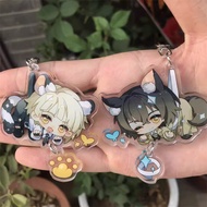 Anime Bungo Stray Dogs Nakajima Atsushi Ryunosuke Akutagawa Keychain Pendant