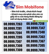 Sim Mobi Số Đẹp Tứ Quý Giữa 07/089999 (Sim Trả Trước Nguyên Kít Chưa Kích Hoạt)