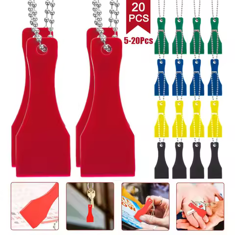 5-20PCS Lottery Ticket Scratcher Tool Plastic Scraper Tool Keychain Scratch off Scraper Lotto Scratc