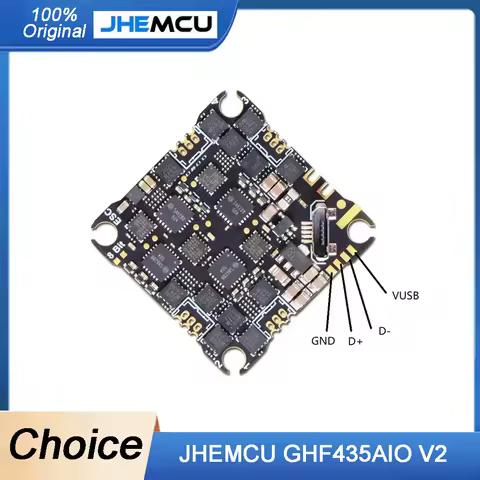 JHEMCU GHF435AIO V2 20A Flight Controller 2-4S with OSD Baro Blackbox Built-in ELRS 2.4G Receiver fo