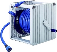 Green Life PRGS-20GN Hose Reel, 65.6 ft (20 m), Cold and Pressure Resistant Hose, Nozzle with Hook f