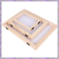 3 Pieces Paper Wooden Paper Mold Making Screen Kit 3 Size Frames for DIY 12.7X17.8cm 19.8X24.8cm 24.