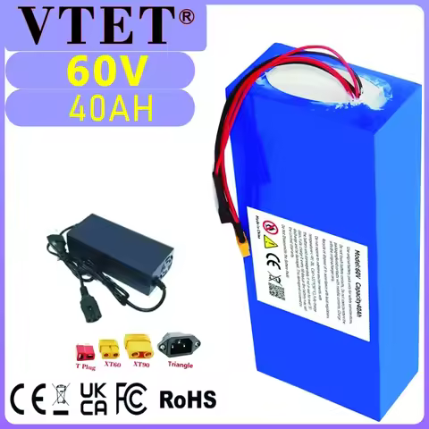 2025 new 60V 40AH 3000W High Power Battery Rechargeable Battery High Quality Battery Pack with Same 