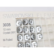 (001 Crystal White) 3035 Swarovski Round Crystal Button Made in Austria