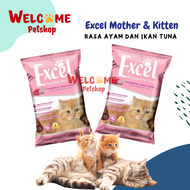 Excel Mother dan Kitten Makanan Kering Anak Ibu Kucing 500g Ayam Tuna