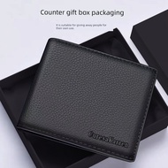 wallet for man dompet perempuan New Men's CK First Layer Cowhide Short Zipper Wallet Japan Korea Sim