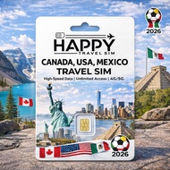 Canada, USA & Mexico Travel Physical SIM Card