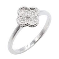 [Pre-owned] Van Cleef & Arpels Sweet Alhambra Diamond Ring VCARO85800 K18WG (White Gold) Diamond Swe