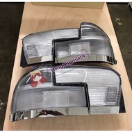 FULL SET 4PC WIRA 97 ALBINO TAILLAMP LAMPU BELAKANG LINING CHROME ORIGINAL WIRA C99 MIRAGE AEROBACK