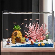 [Dhin] Spongebob Children Birthday Gifts Set Action Figures Cartoon Mini Dolls Fish  Decoration Land
