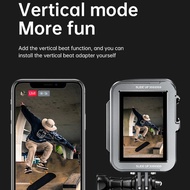 TELESIN Case GoPro Hero 9/10/11/12 Aluminum Alloy Protective Housing - GP-FMS-G11-TZ - Gray Silver