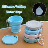200ML Silicone Folding Water Cup with Hook Travel Outdoor Collapsible Cup Coffee Tea Mug Toothbrush 