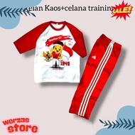 2024 Children's August Suit 3/4 Sleeve Shirt and Training Pants Independence T-Shirt August 17th Ind