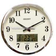 100% Original Orient with LCD Wall Clock OA043 Jam Dinding Orient Quartz