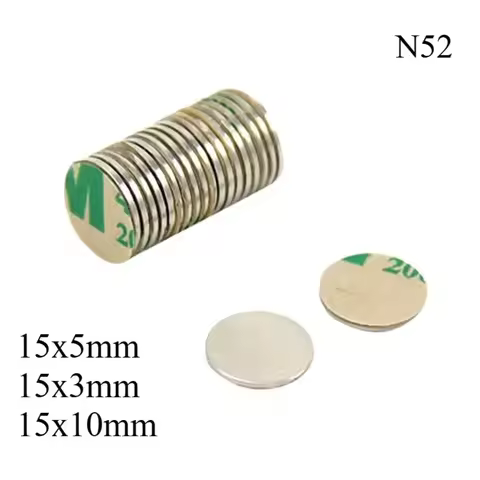 N52 15x5 15x3 15x8 15x10 Double-sided Tape Superpower Magnetic Scooter Engine Magnets Motor Ebike Ni