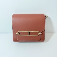 Hermes Roulis mini 楓葉棕 金釦