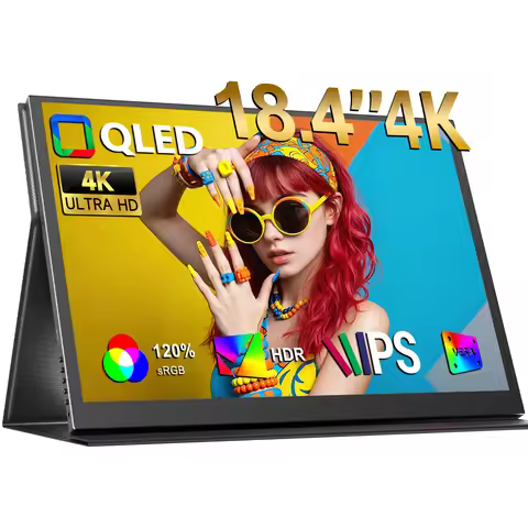 UPERFECT 18.4” 4K QLED 120%sRGB Portable Gaming Monitor 300Nits Second Screen USB-C HDMI Travel Disp