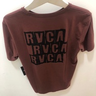 Original rvca blocked rvca men's short sleeve tee maroon