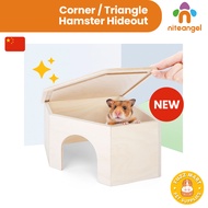 Niteangel Corner Triangle Wooden Hamster Hideout (2 Sizes)