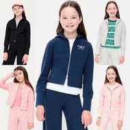 Girls' 2-way zipper crop jacket ON (JACKET ONLY)