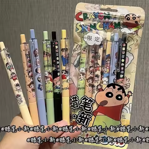 Anime Crayon Shin-chan 0.5mm Gel Pen Office Accessories Cute Pens Student Stationery Supplies Back T