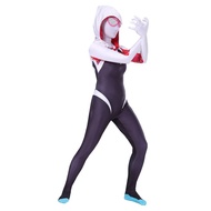 Spider Gwen Cosplay Costume Amazing disfraz spiderman Attached Mask