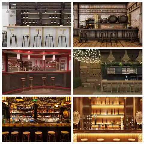 Music Jukebox Old Retro Bar 80s Pub Classic Photocall Photography Backdrop Room Party Decor Photogra