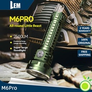 LEM M6Pro flashlight with strong light charging, ultra bright, compact, portable, ultra long battery