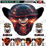 Winshield HONDA PCX 160 visor Sticker NEW ONE PIEACE,LUFFY keren (028)/LUFFY Image Winshield Sticker/RORONOA ZORO Winshield Sticker Image/Cool ANIME Cartoon Winshield Sticker/visor Sticker/