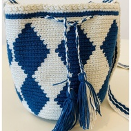 Wayuu Malaysia: Handmade Authentic Unique Colourful Cotton Wayuu Mochila Bag from Columbia (Small Si