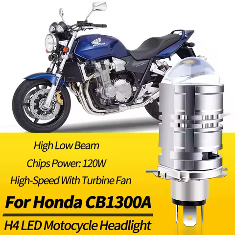 1PC LED Headlight Bulb H4 9003 HB2 High Low Beam Canbus For Honda CB1300A CB1300F For BMW F800R 12V