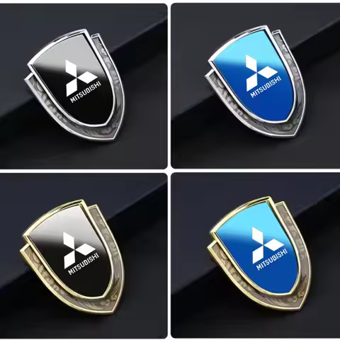 Car Sticker Shield Shape Emblems Logo Decals for Mitsubishi Outlander Mirage Eclipse Cross Pajero La