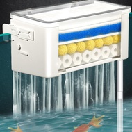 Fishbowl Water Curtain Filter Box With 3-in-1 Upper Filter Low-water-level Aquarium Water Purifier