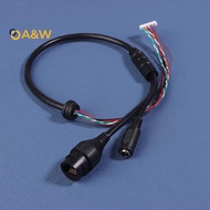 A&W 12Pin 8/10Core POE Network Port DC Female Power Wire Connector Cable For IP Dome Camera Monitori