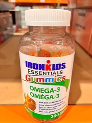 &lt;加拿大直送到港&gt;👍🏻 小鐵人兒童❤️成長所需魚油奧米加3果計軟糖 含有DHA, EPA 200粒 IRONKIDS OMEGA-3 Essentials Gummies