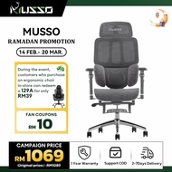 MUSSO H80 PRO Ergonomic Chair 6D Armrest and Adjustable Headrest Game Chair with Adjustable Back Hei