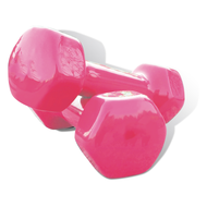 (FITNET) VINYL Dumbbell 6-10kg (Single Piece) Colorful For Ladies/ Hexagon Shape With Vinyl Coating 